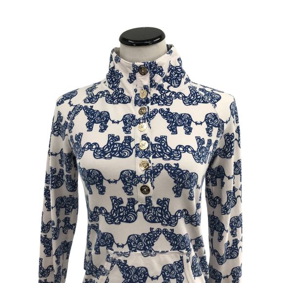 Lilly Pulitzer Elephant Print Pack Your Trunk Captain Popover - Picture 6 of 12